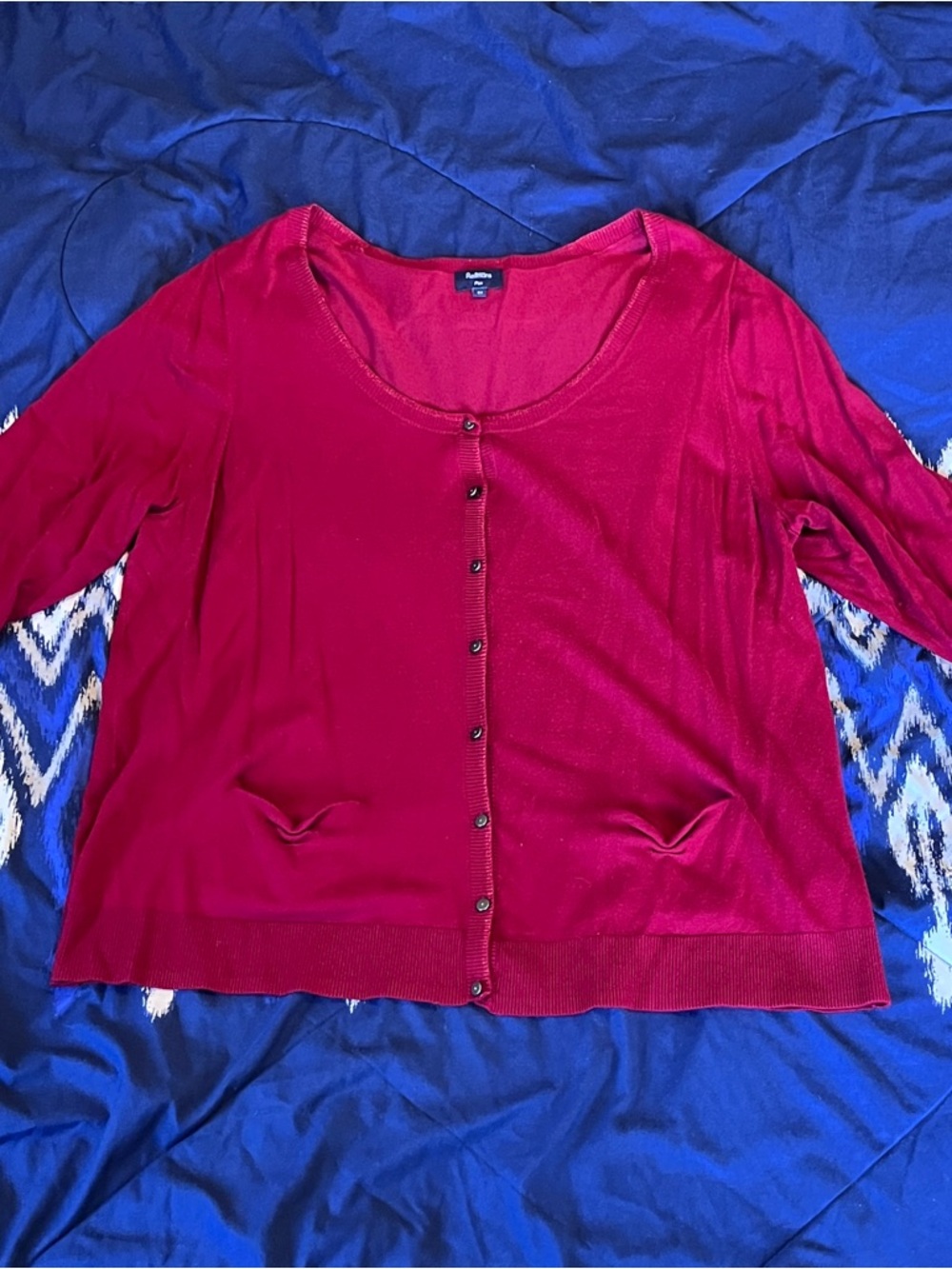 Reitmans Plus deep raspberry knit top